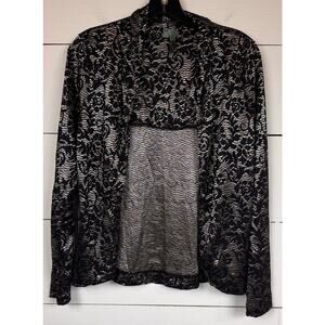 Poema Black & Gold Cardigan Women's Size Medium